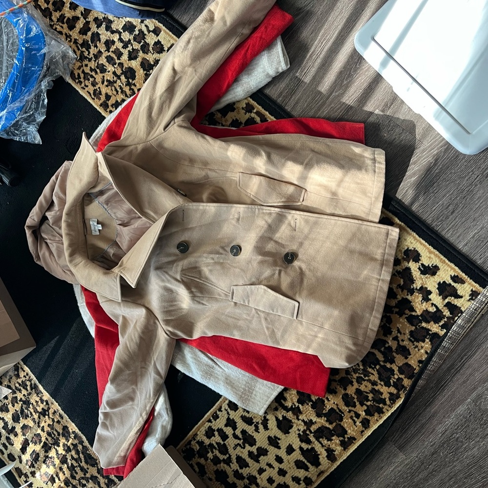Avenue Tan Pea Coat
